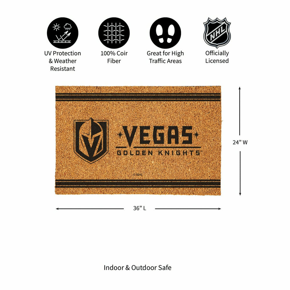 Las Vegas Golden Knights Large One Color Coir Mat, 36"x24", NHL