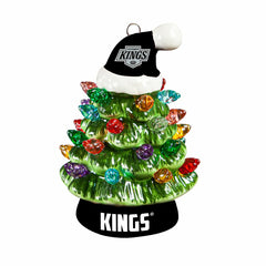 Los Angeles Kings 4" Mini LED Tabletop Christmas Tree, Set of 2, NHL, Home