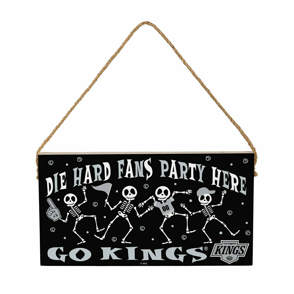 Los Angeles Kings Halloween Wood Wall Sign, 6x11, NHL, Home
