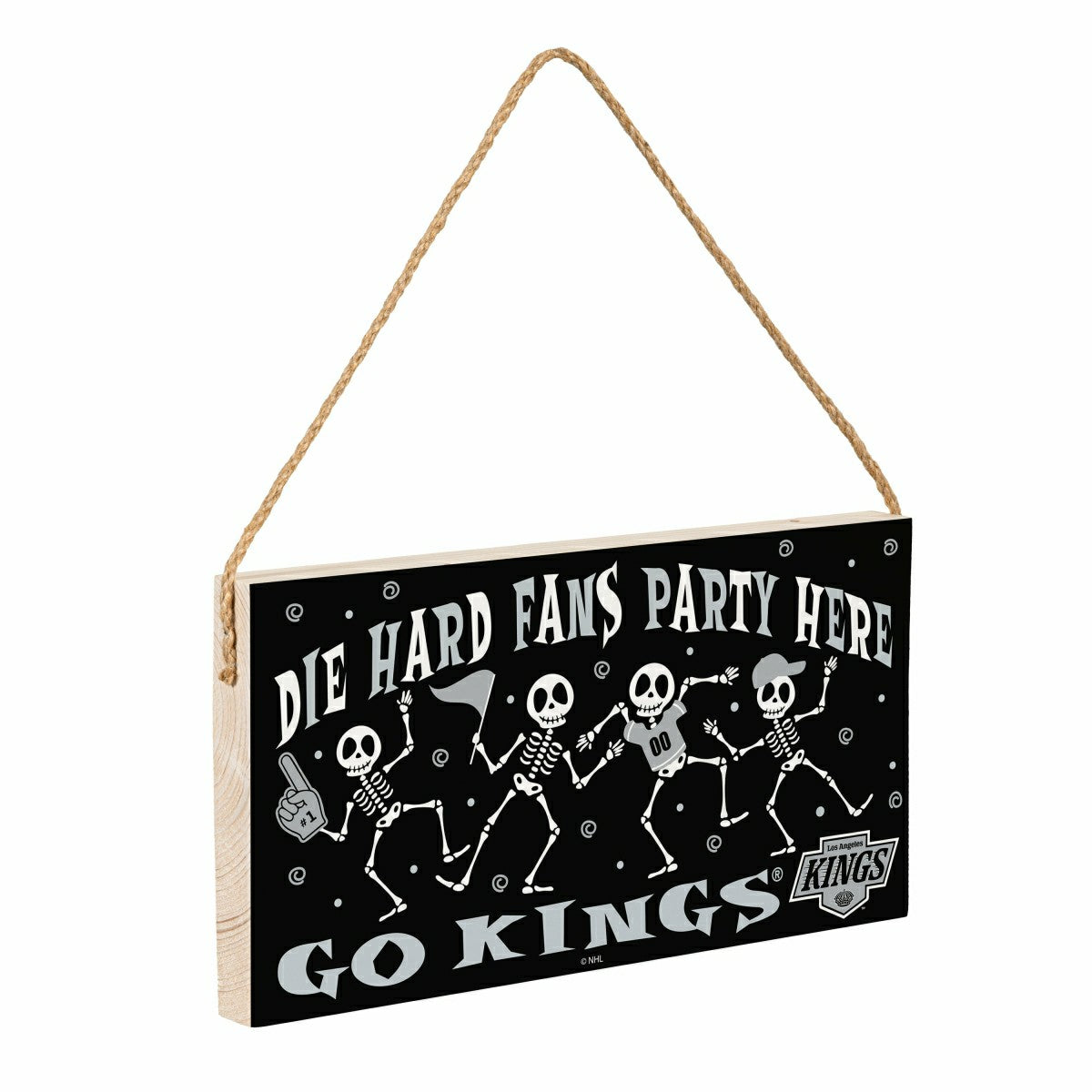Los Angeles Kings Halloween Wood Wall Sign, 6x11, NHL, Home