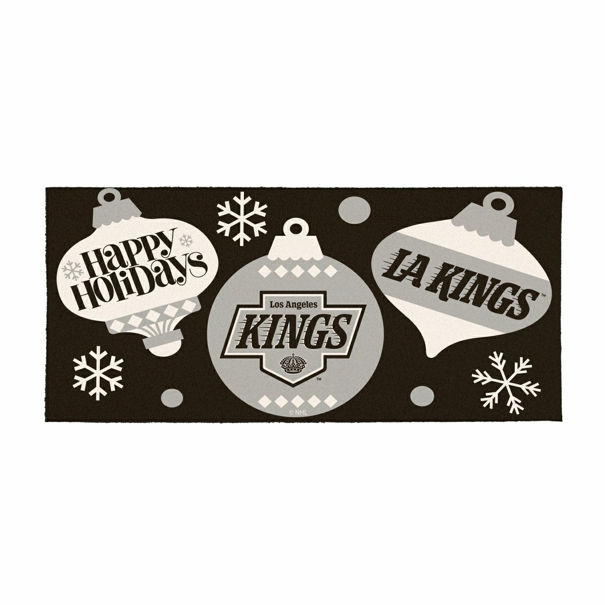 Los Angeles Kings Holiday Flocked Coir Sassafras Switch Mat, 22"x10", NHL