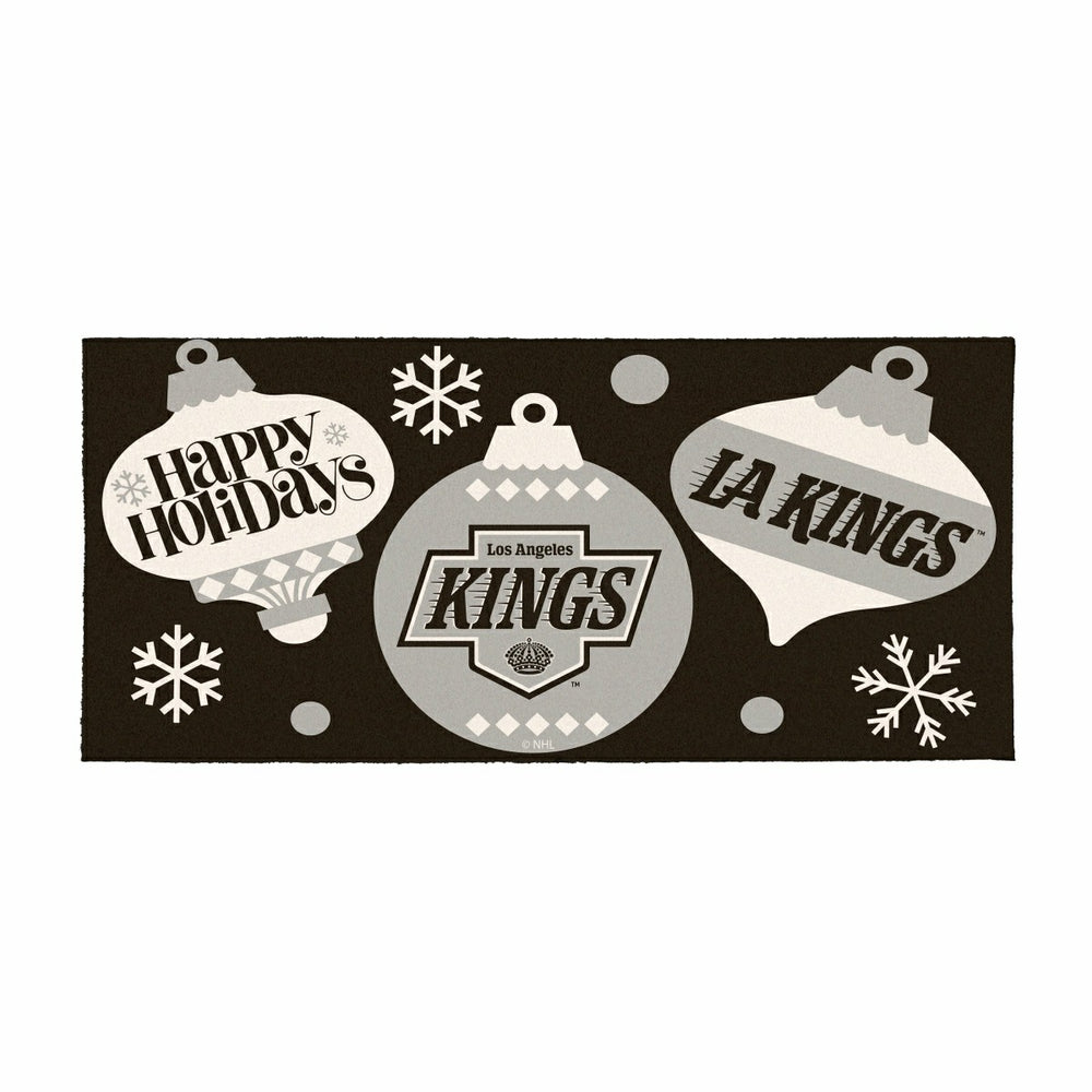 Los Angeles Kings Holiday Flocked Coir Sassafras Switch Mat, 22"x10", NHL