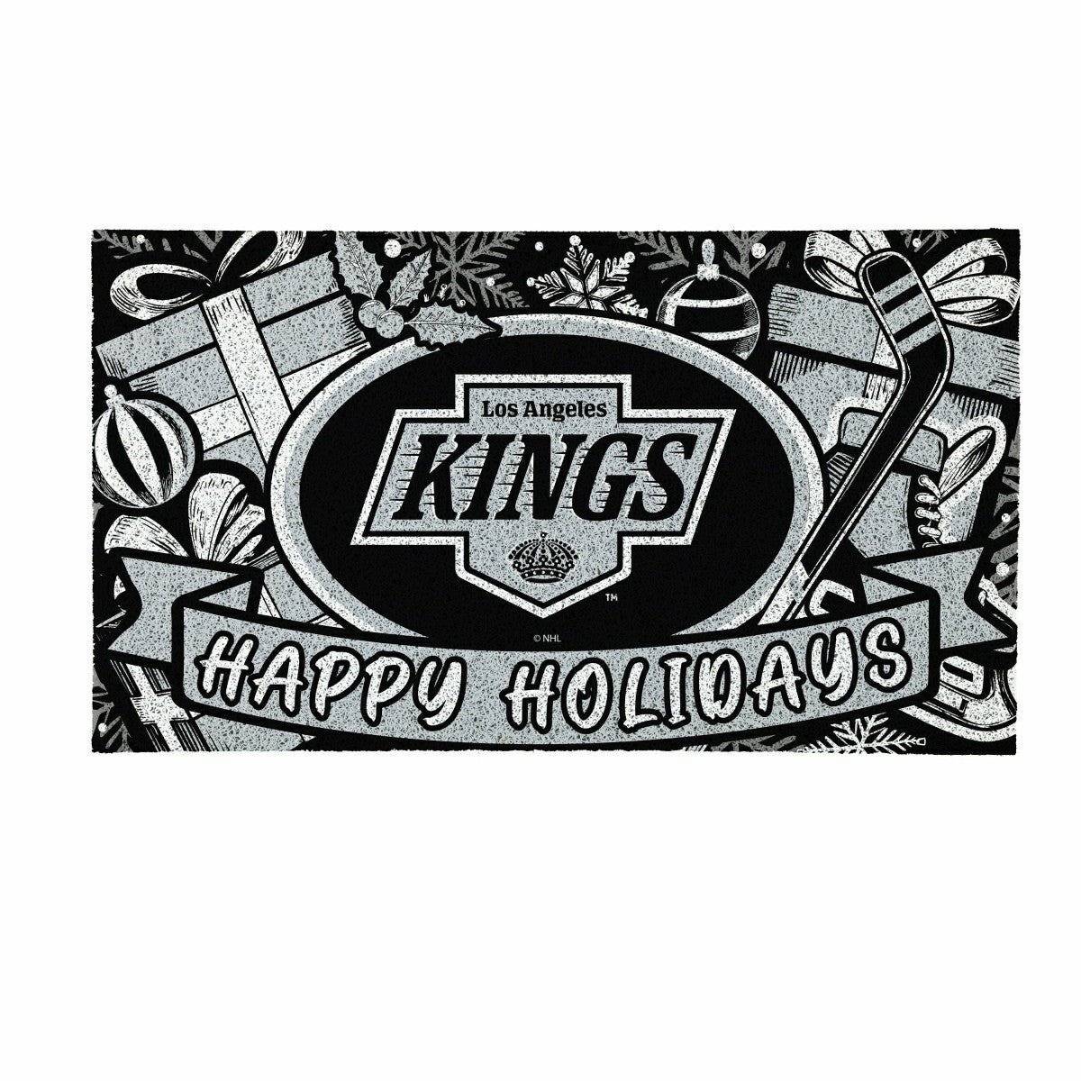 Los Angeles Kings Holiday PVC Mat, 28"x16", NHL
