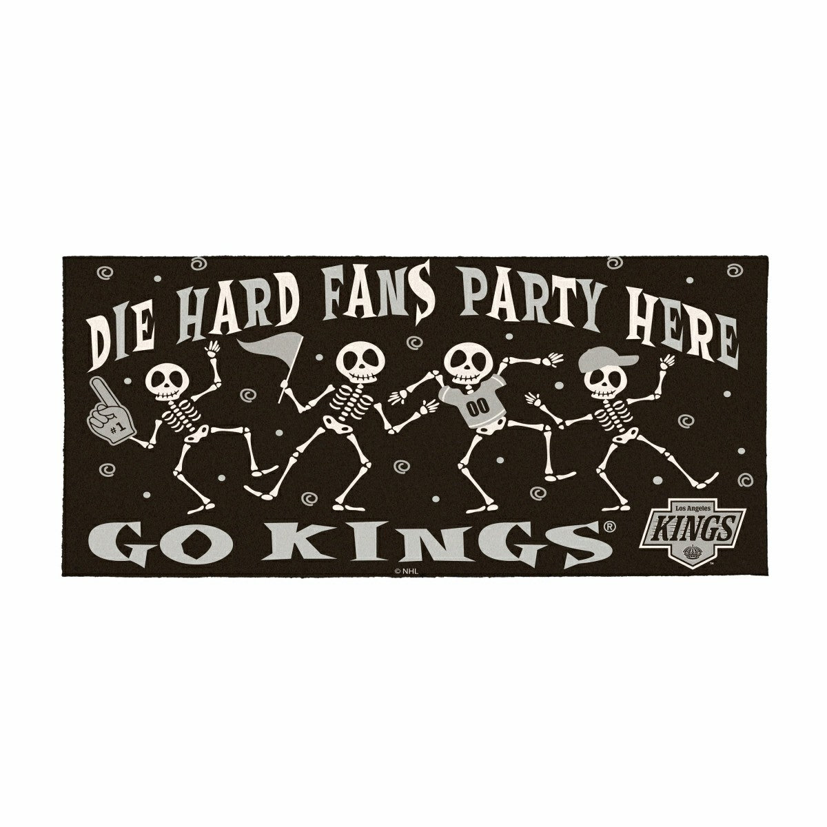Los Angeles Kings Flocked Coir Halloween Sassafras Switch Mat, 22"x10", NHL