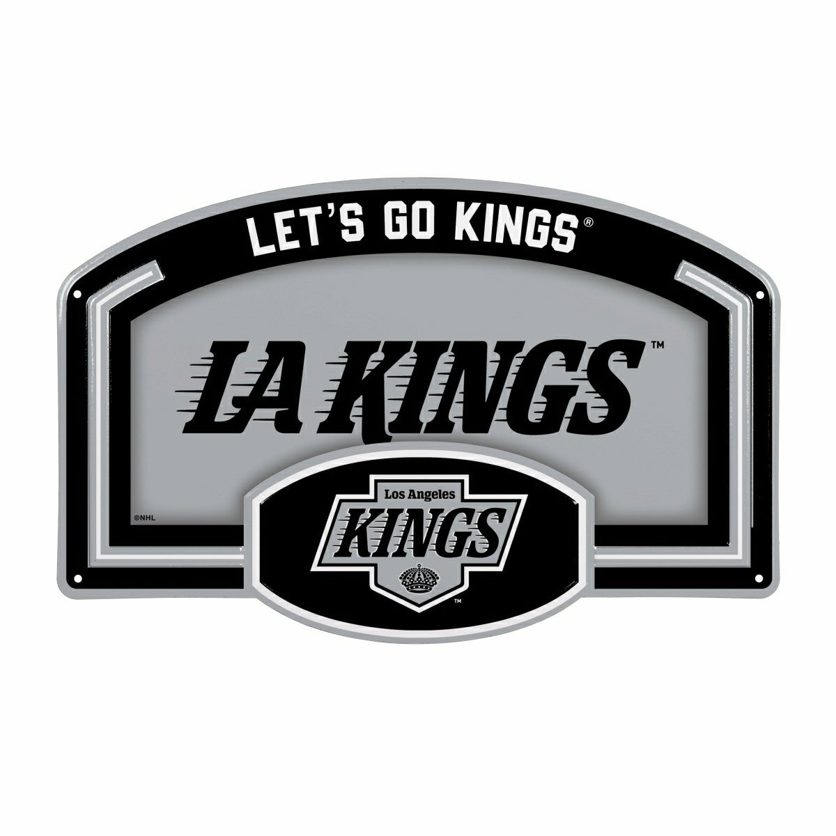Los Angeles Kings USA Embossed Steel Wall Sign, 11" x 17", NHL, Home