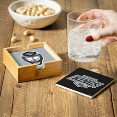 Los Angeles Kings Ceramic Coasters Set, 4pcs with Wood Caddy, NHL, Home