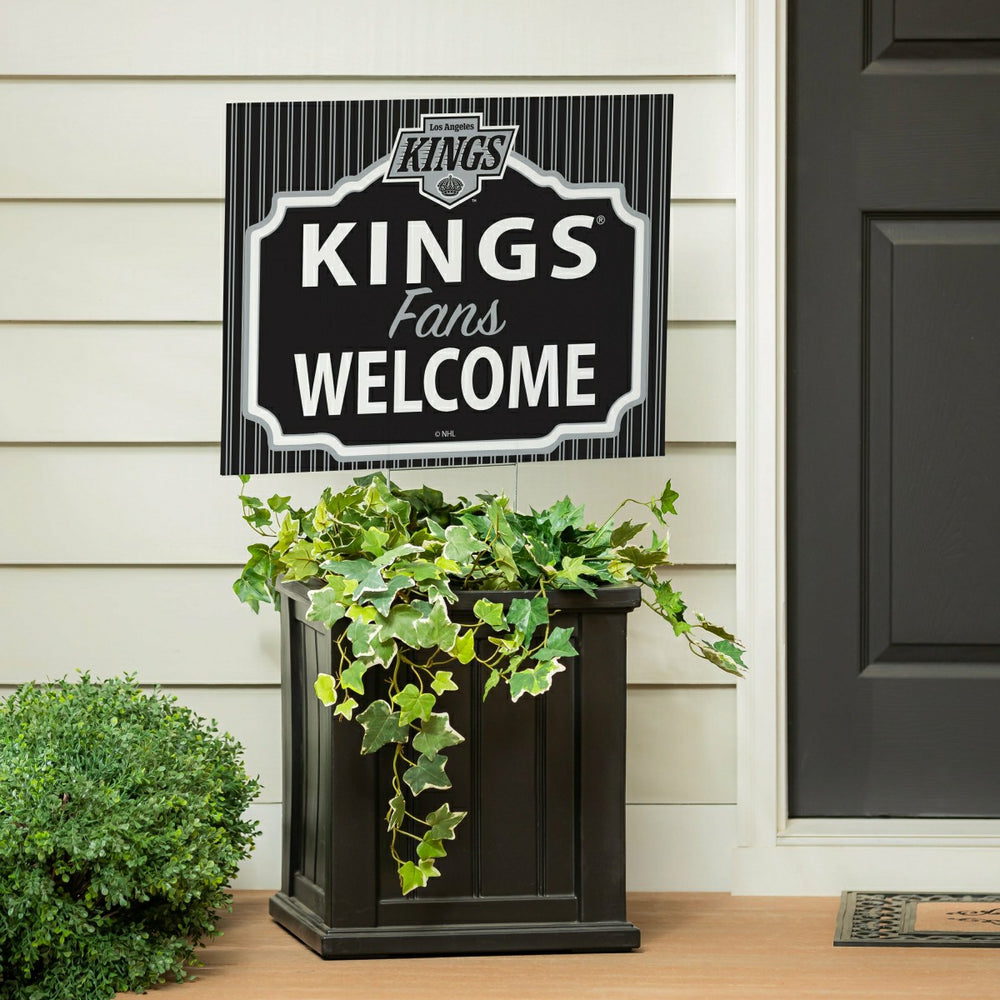 Los Angeles Kings Coroplast Yard Sign, "Fans Welcome", NHL, Home