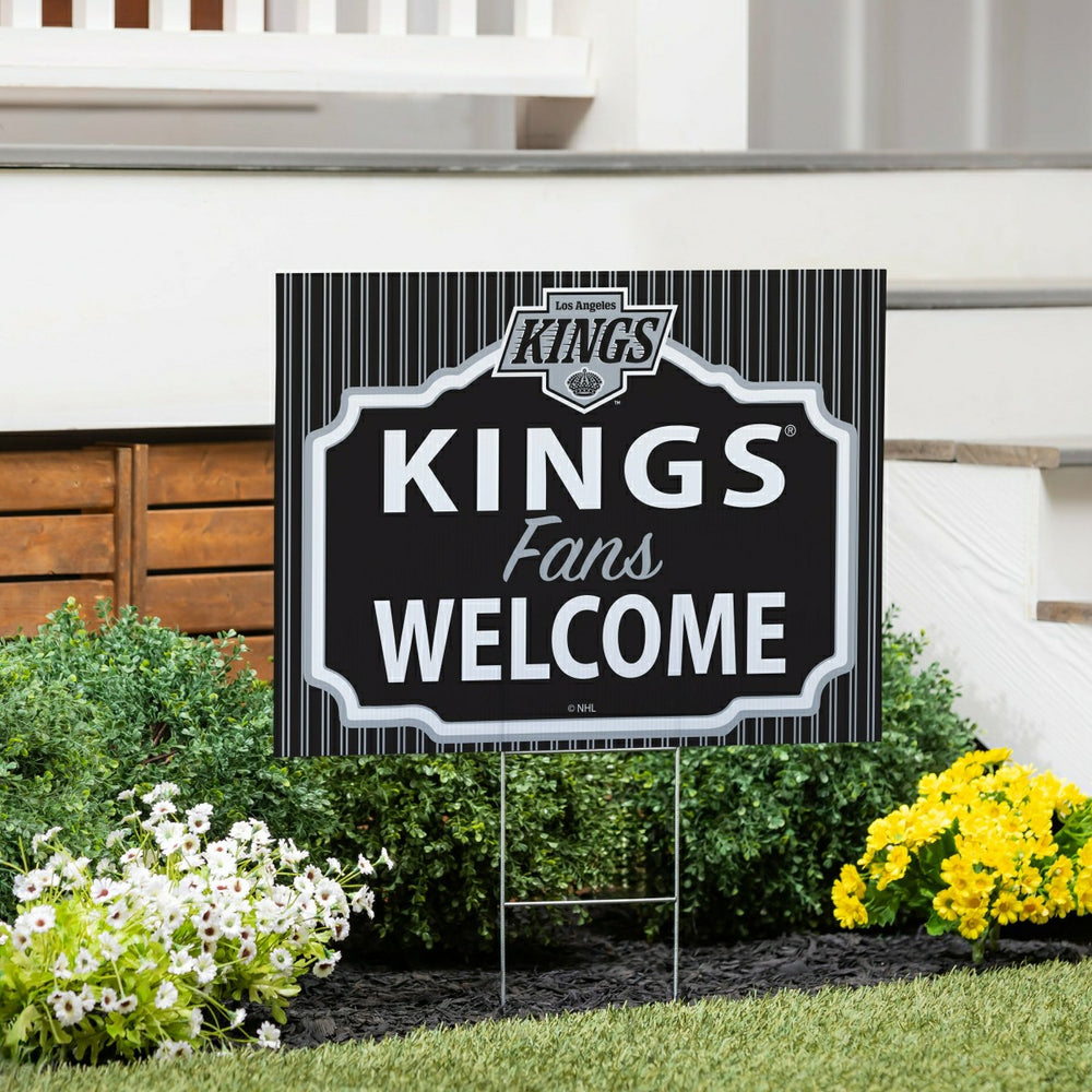 Los Angeles Kings Coroplast Yard Sign, "Fans Welcome", NHL, Home