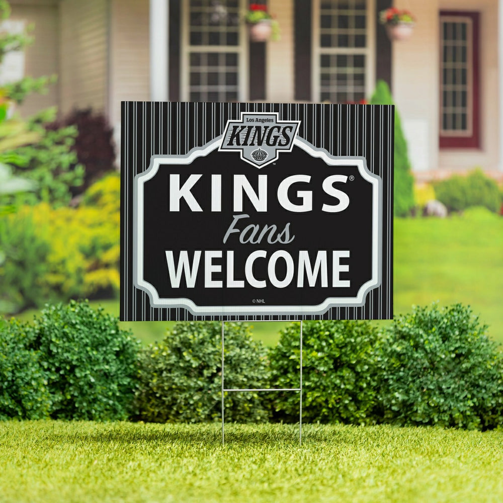 Los Angeles Kings Coroplast Yard Sign, "Fans Welcome", NHL, Home