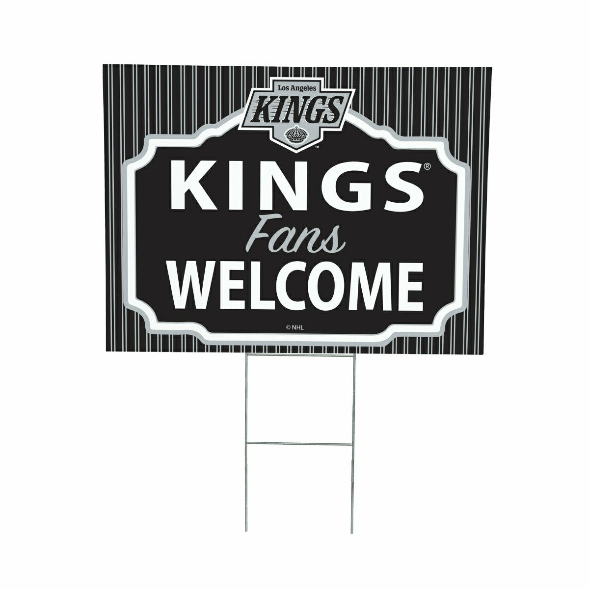 Los Angeles Kings Coroplast Yard Sign, "Fans Welcome", NHL, Home