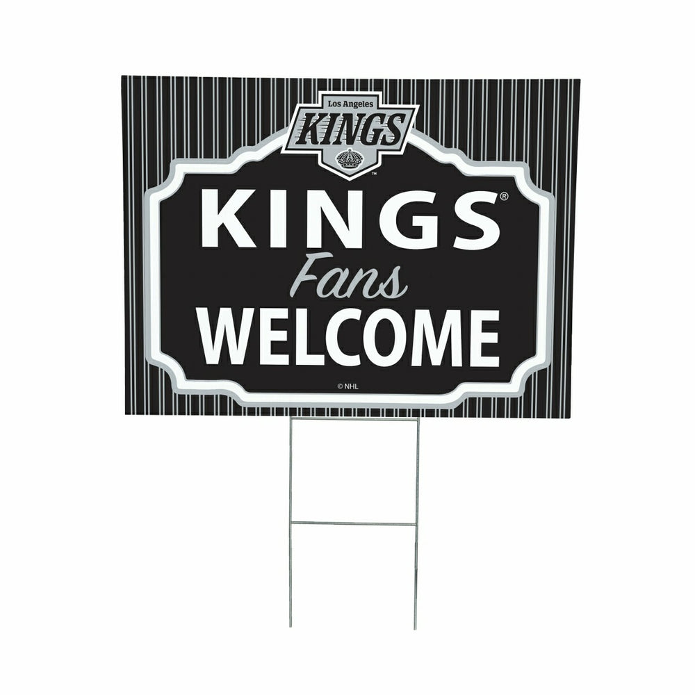 Los Angeles Kings Coroplast Yard Sign, "Fans Welcome", NHL, Home