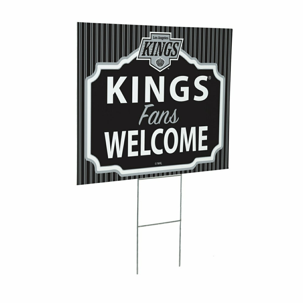Los Angeles Kings Coroplast Yard Sign, "Fans Welcome", NHL, Home