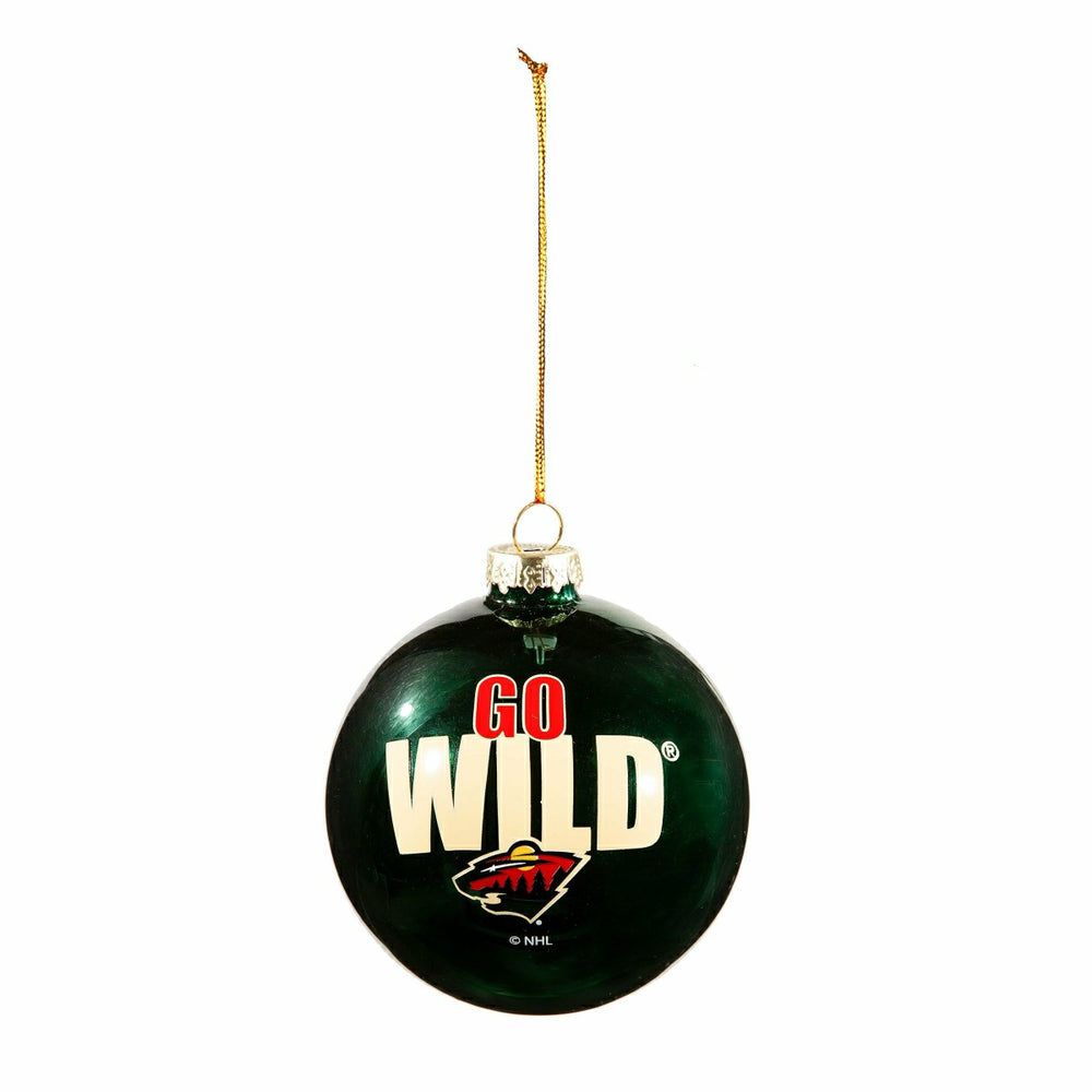 Blown Glass Ornament, Minnesota Wild, NHL, Home