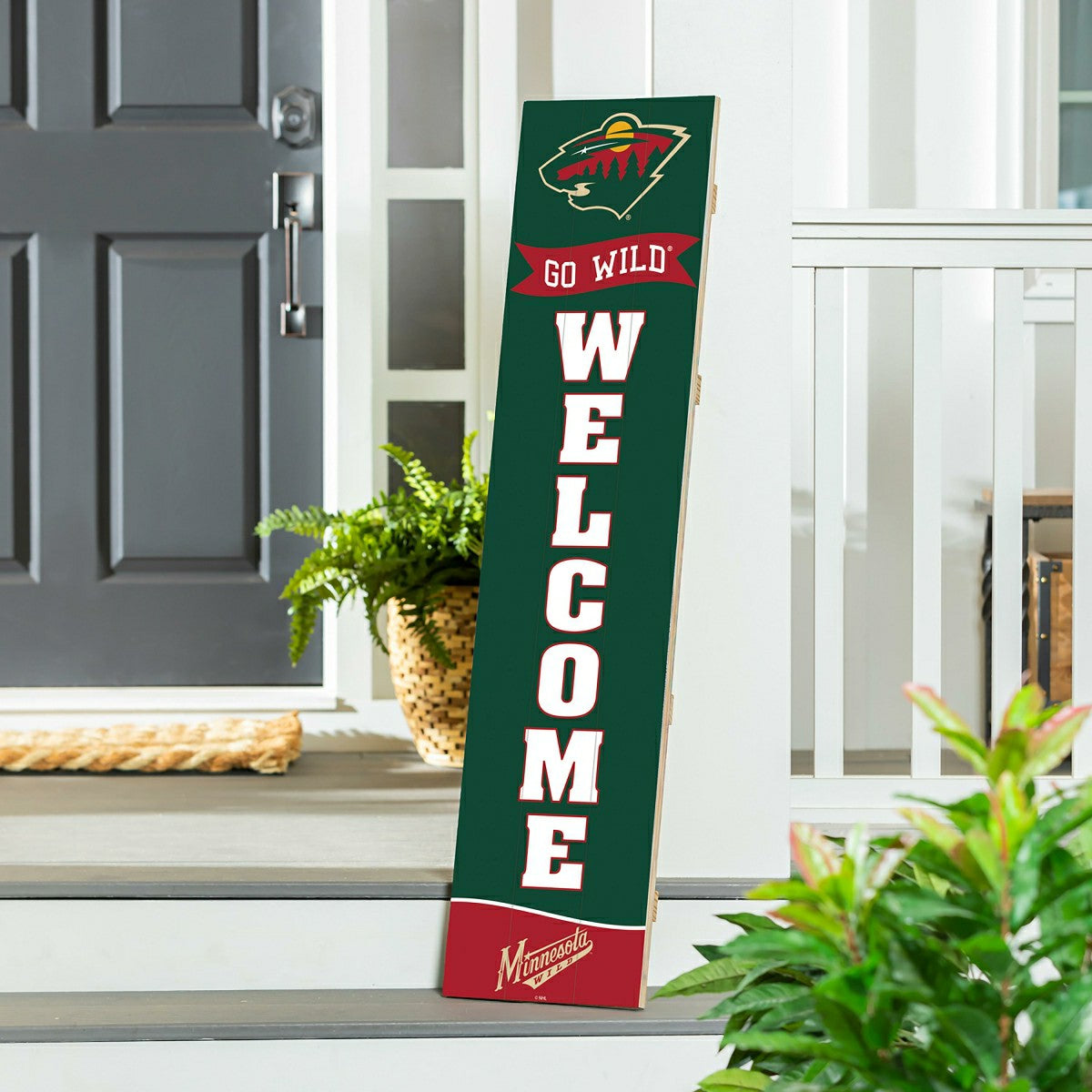 Minnesota Wild Large Single Sided Leaner, 46", NHL, Home