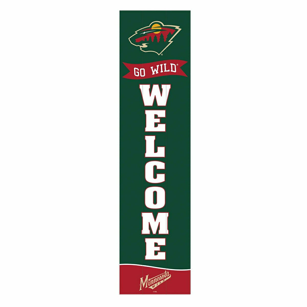 Minnesota Wild Large Single Sided Leaner, 46", NHL, Home