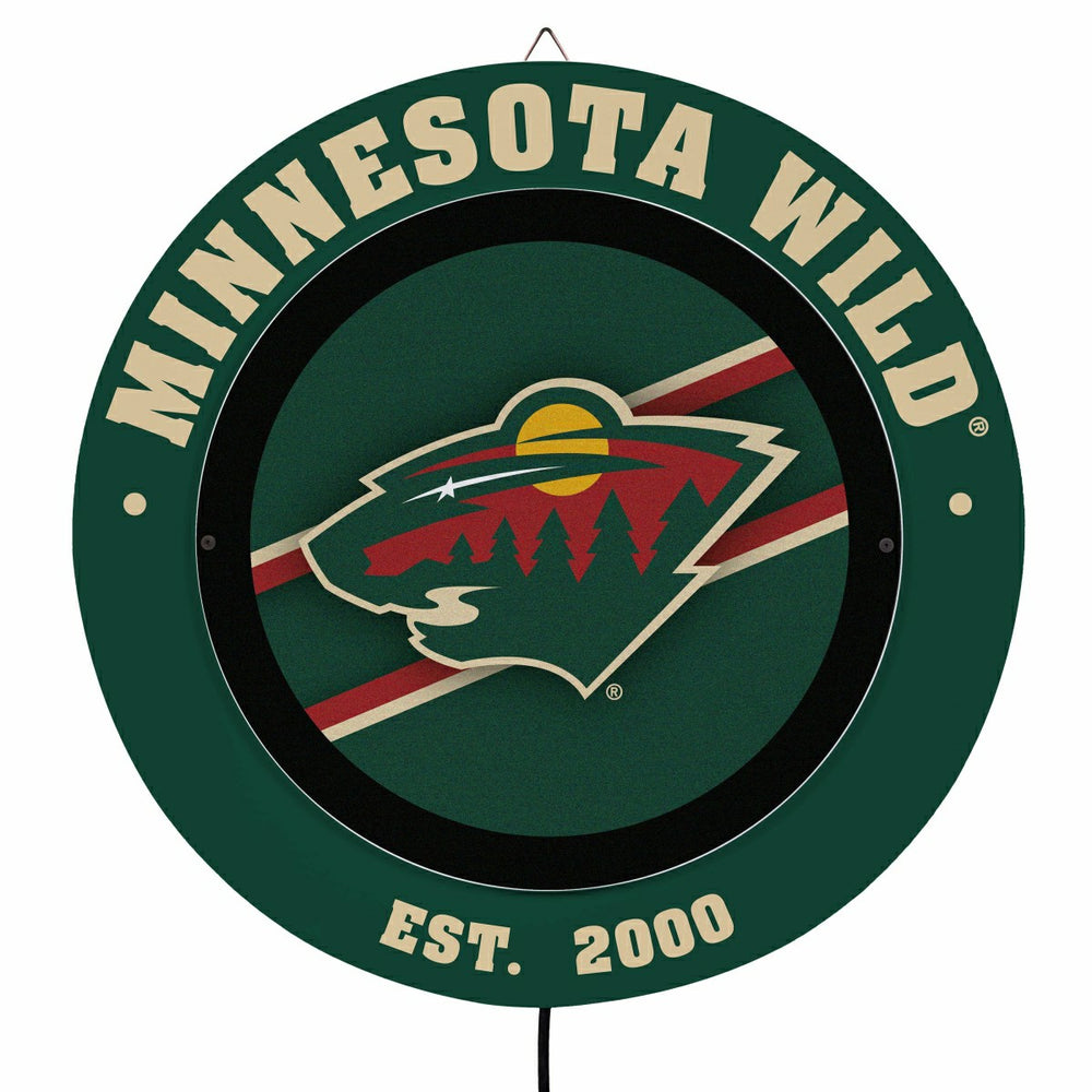 Minnesota Wild, Metal Lite, Round, NHL