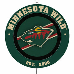 Minnesota Wild, Metal Lite, Round, NHL