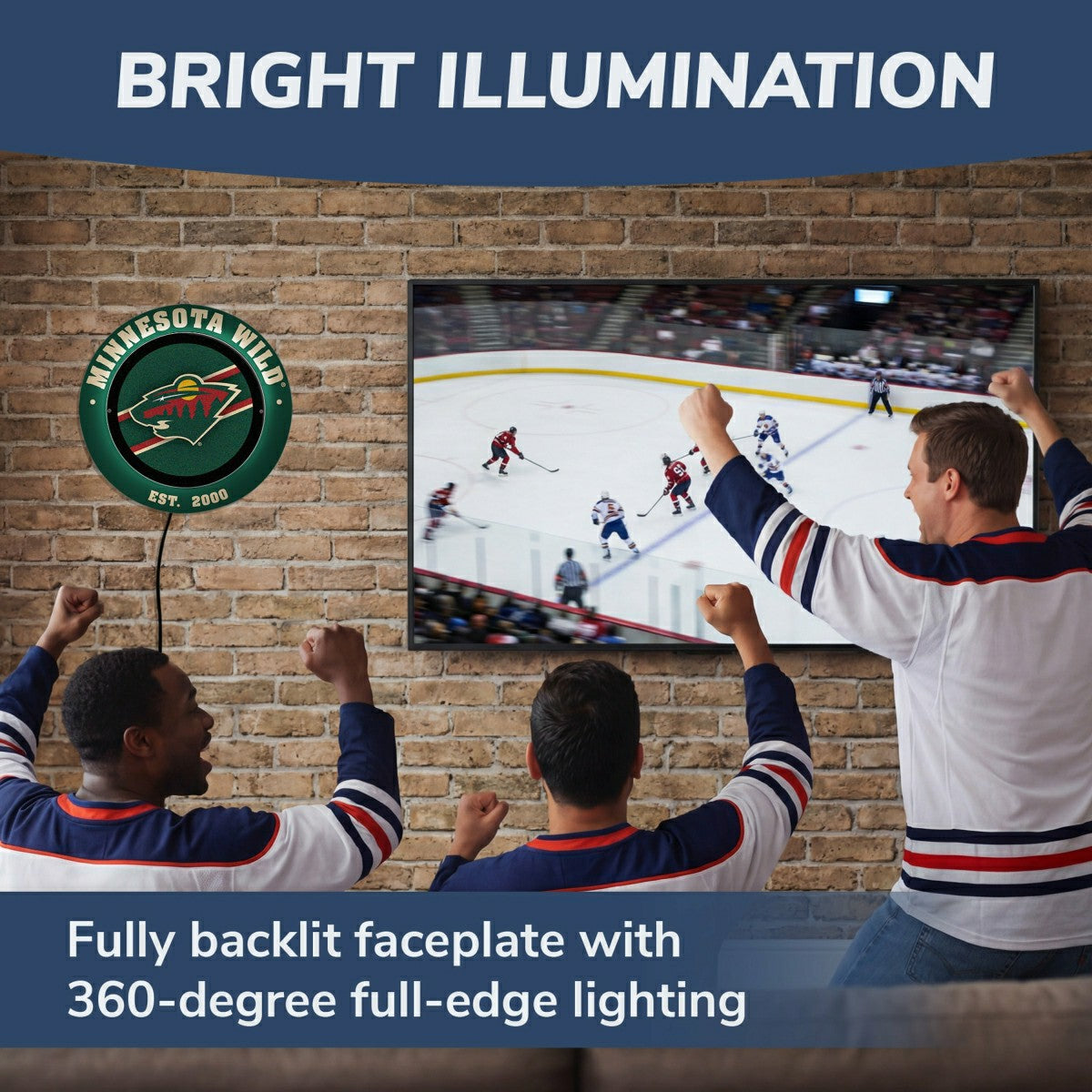 Minnesota Wild, Metal Lite, Round, NHL