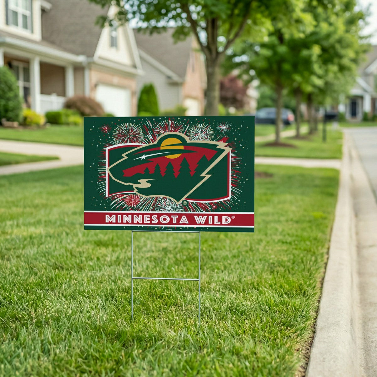 Minnesota Wild Yard Sign, Patriotic, NHL, Home