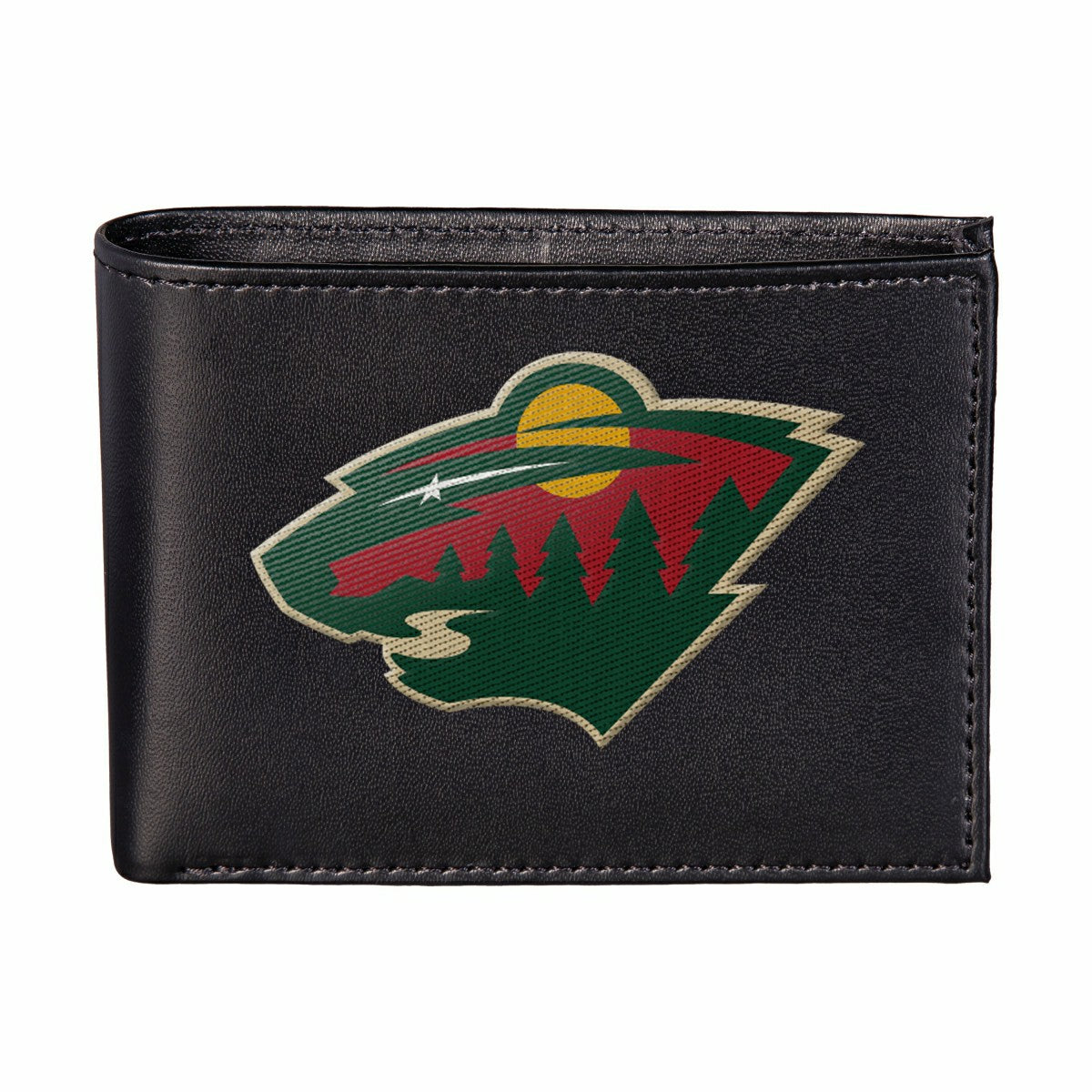 Minnesota Wild Black Bi-Fold Embroidered Wallet w/ RFID Blocking, NHL, Home