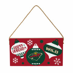 Minnesota Wild Holiday Wood Wall Sign, 6x11, NHL, Home