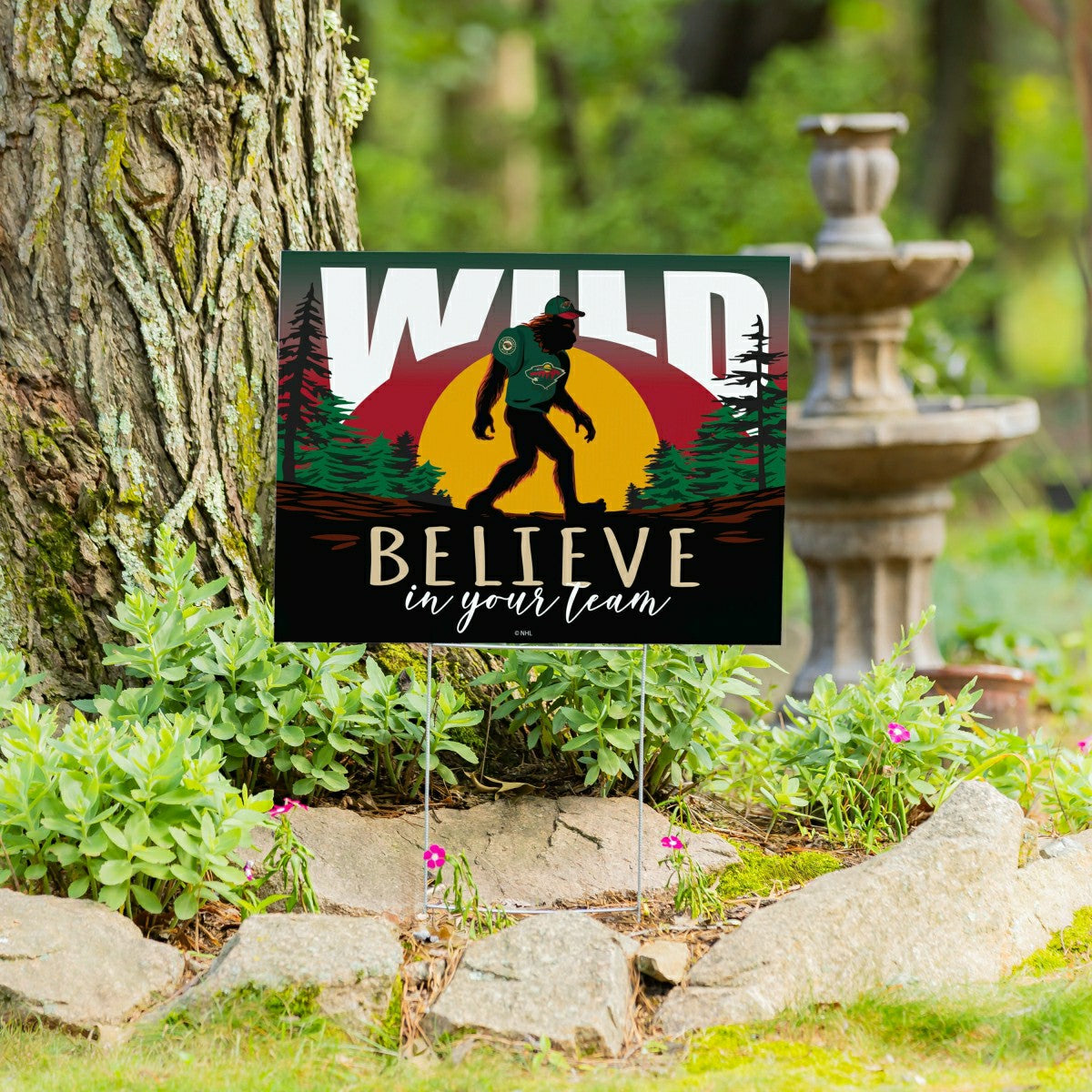Minnesota Wild Yard Sign, Bigfoot, NHL, Home