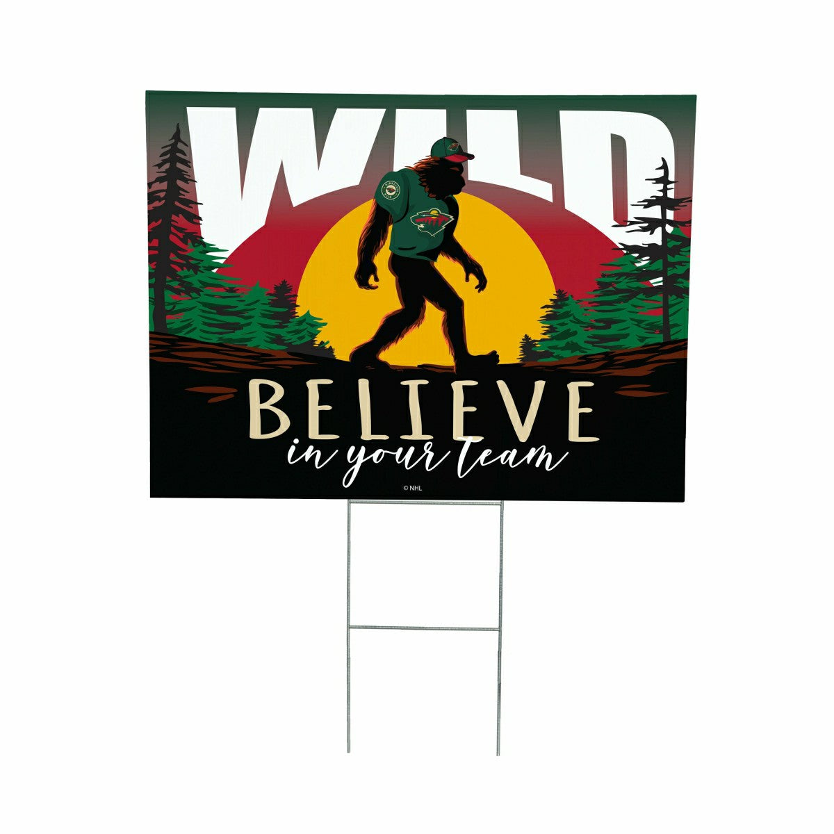 Minnesota Wild Yard Sign, Bigfoot, NHL, Home
