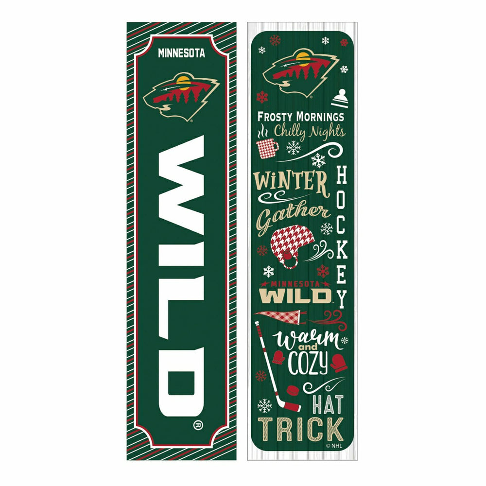 Minnesota Wild 46" Double Sided Leaner, Winter Seasonal, NHL, Home