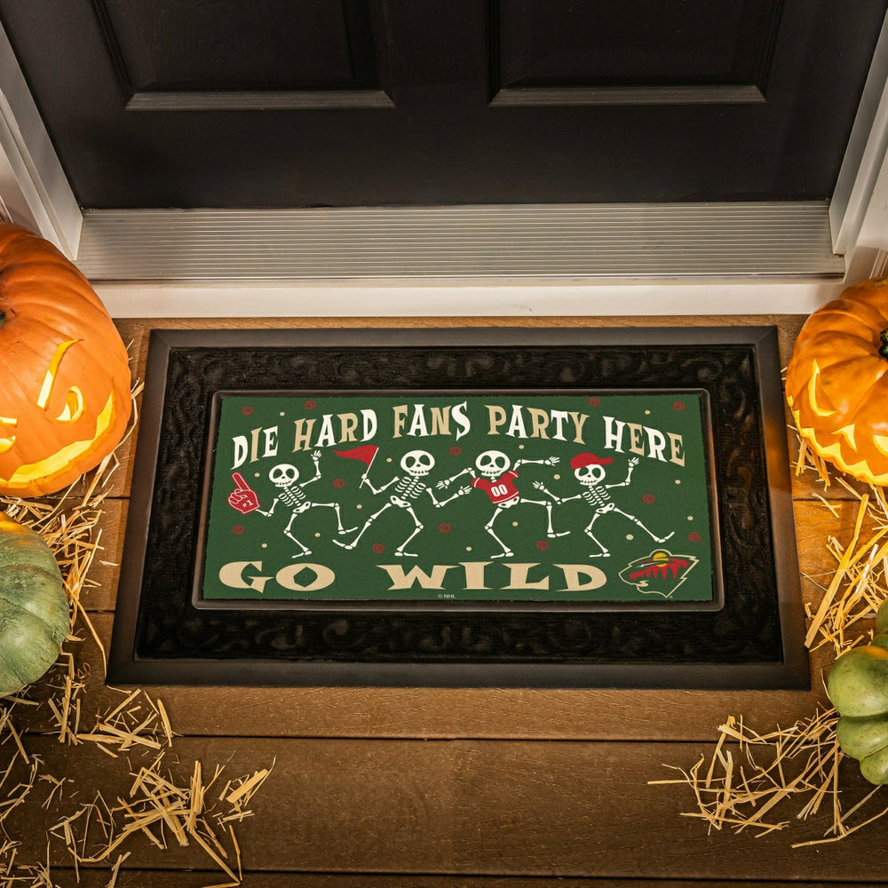 Minnesota Wild Flocked Coir Halloween Sassafras Switch Mat, 22"x10", NHL
