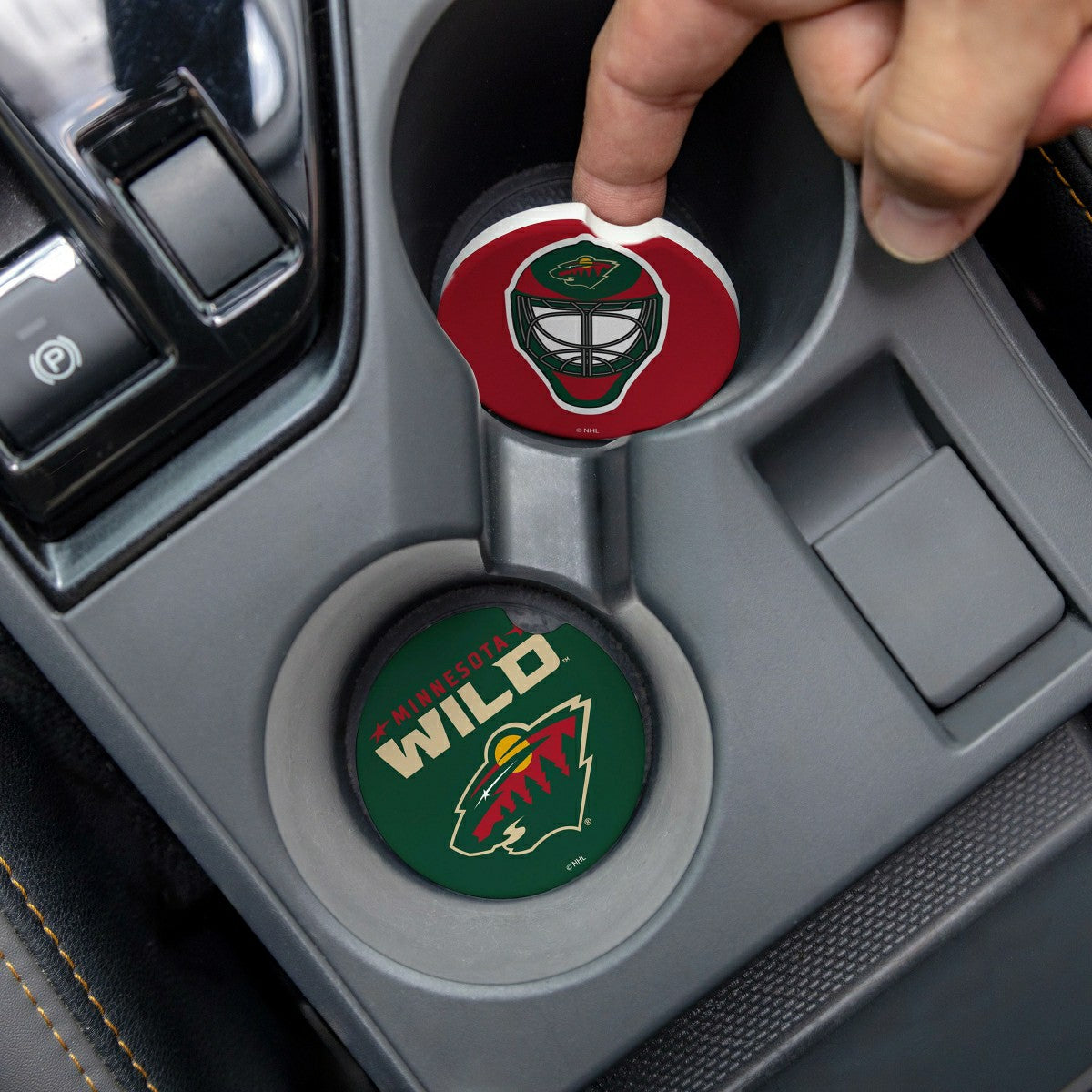 Minnesota Wild Car Coaster Set, 2pc, NHL, Home