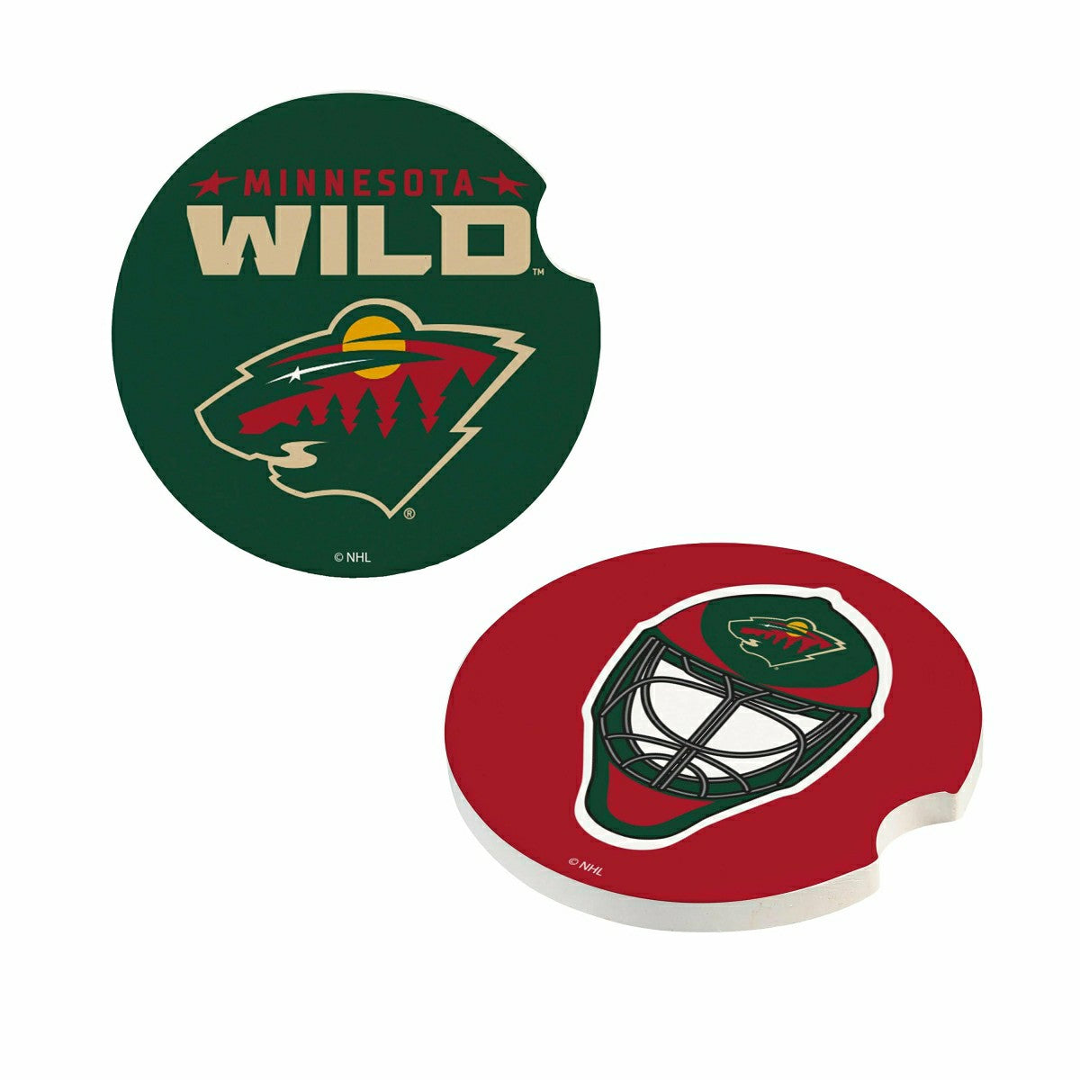 Minnesota Wild Car Coaster Set, 2pc, NHL, Home