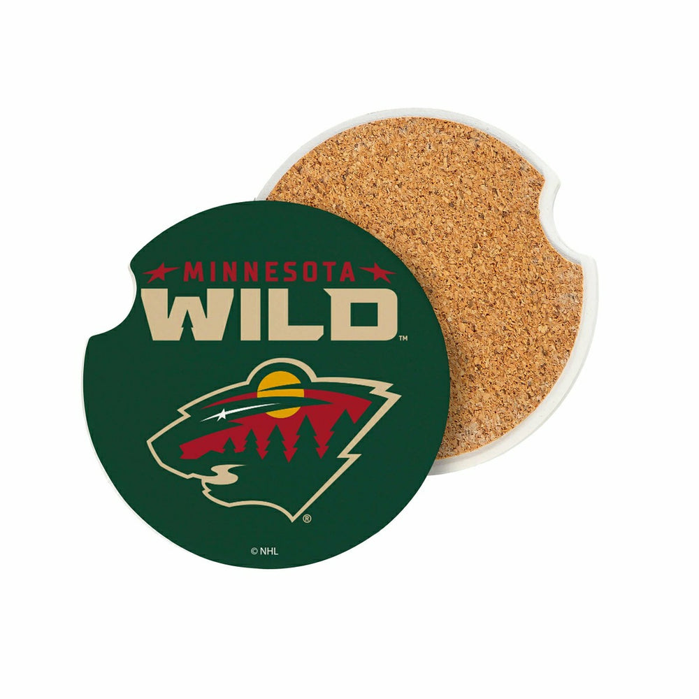 Minnesota Wild Car Coaster Set, 2pc, NHL, Home