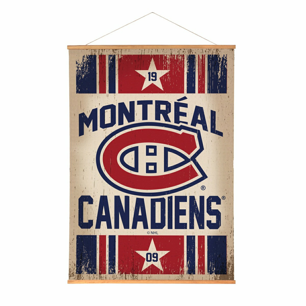 Montreal Canadiens, Canvas Wall Tapestry, Large, 54x36, NHL, Home