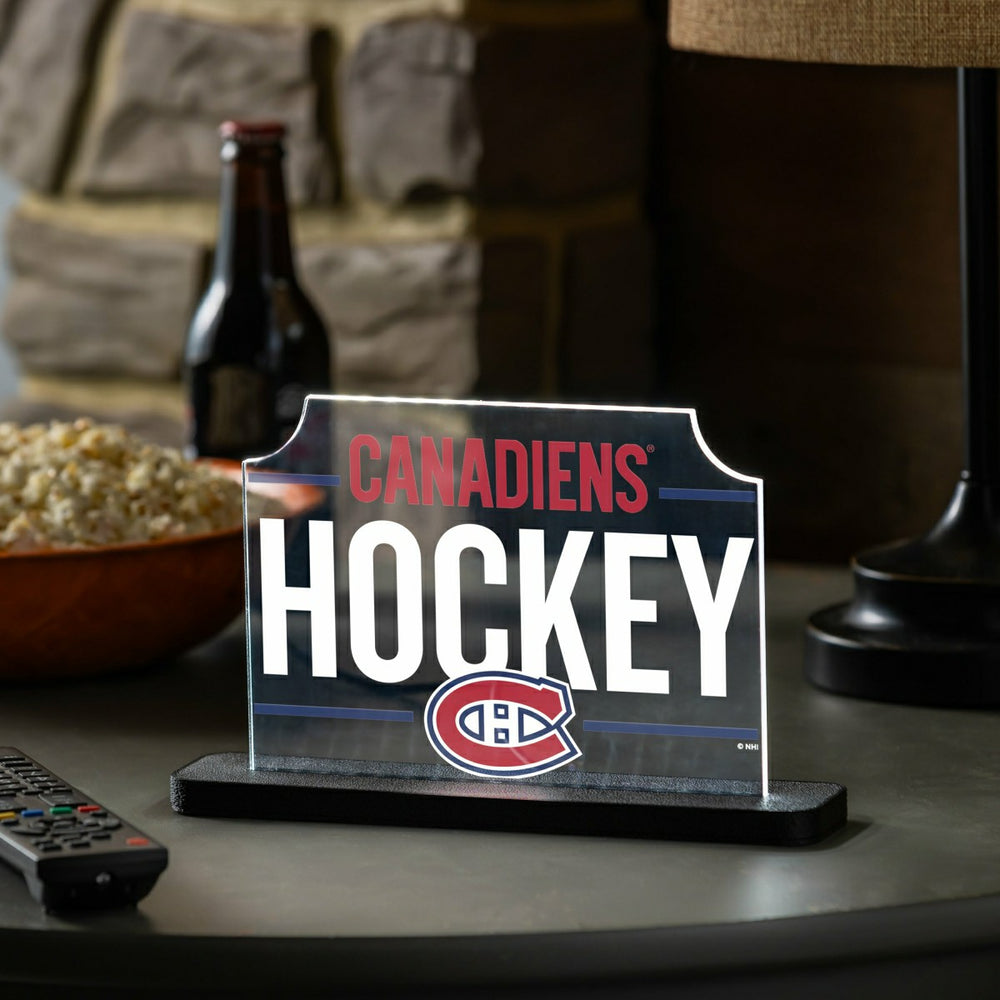 Montreal Canadiens Hockey Rectangle Desklite LED Decor, NHL, Home
