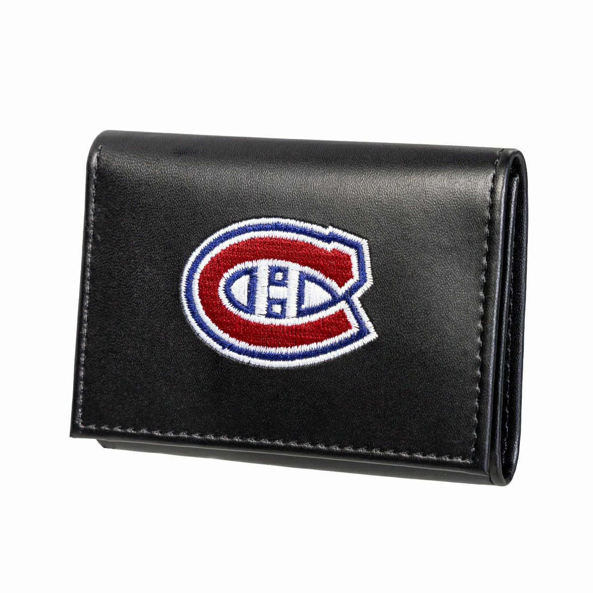Montreal Canadiens Black Tri-Fold Embroidered Wallet w/ RFID Blocking, NHL, Home