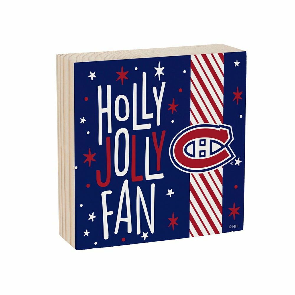 Montreal Canadiens Block, Holiday, 6x6, NHL, Home