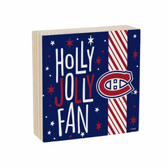 Montreal Canadiens Block, Holiday, 6x6, NHL, Home