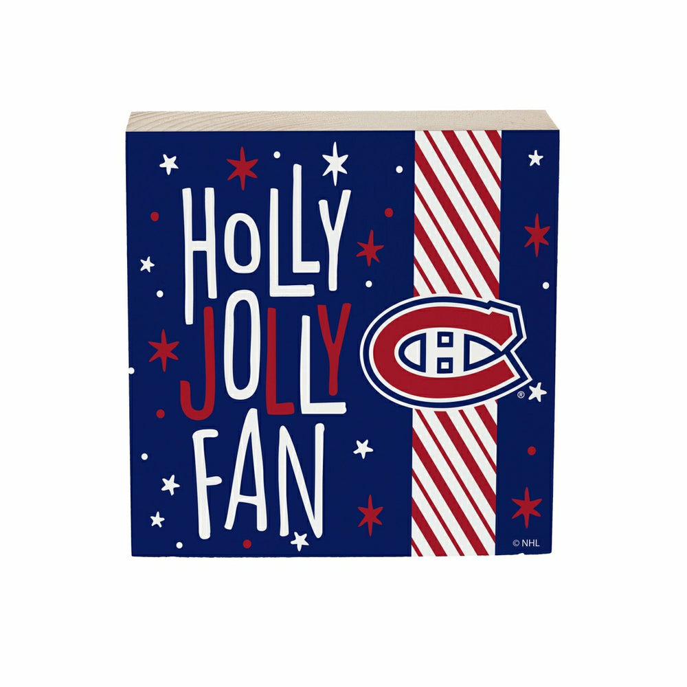 Montreal Canadiens Block, Holiday, 6x6, NHL, Home