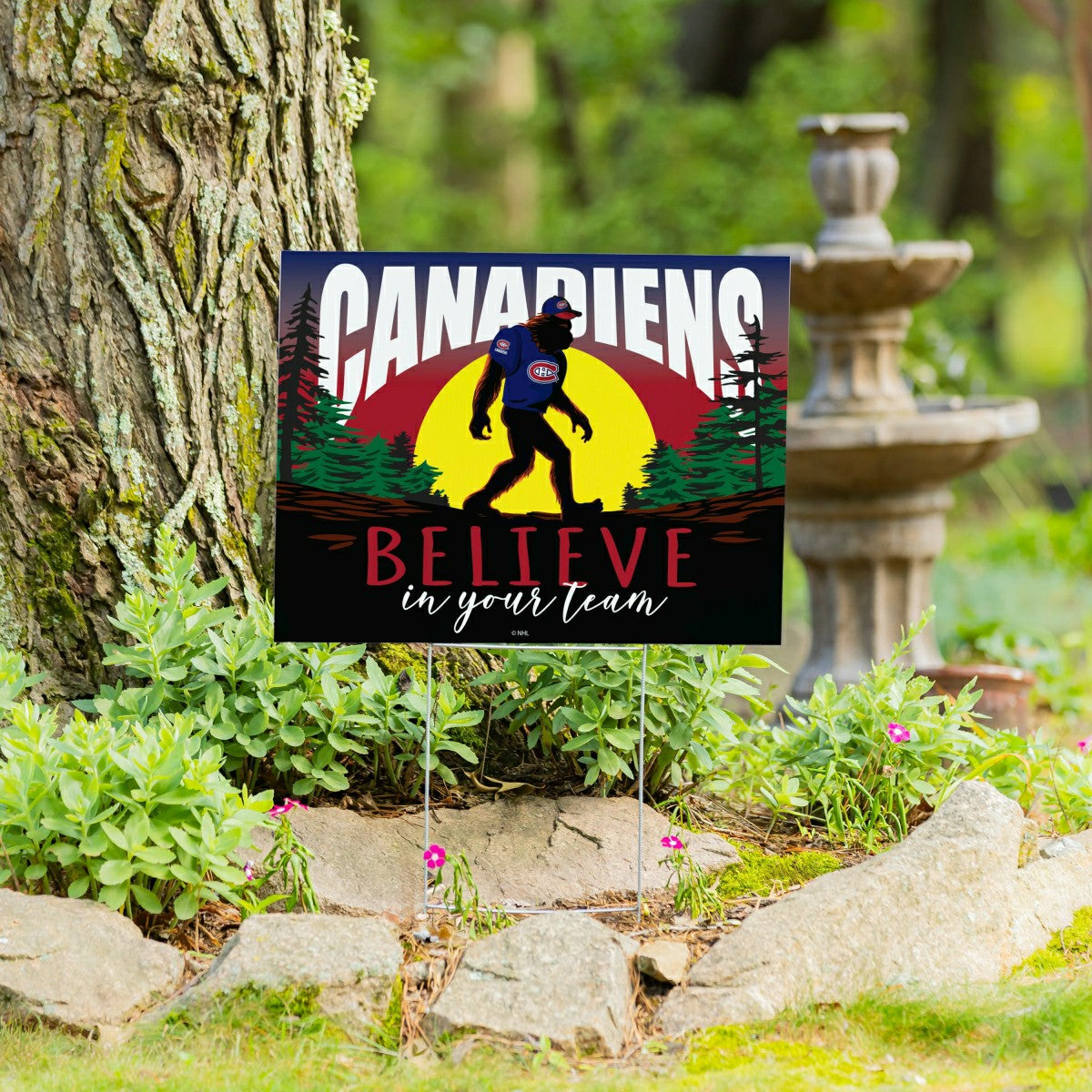 Montreal Canadiens Yard Sign, Bigfoot, NHL, Home