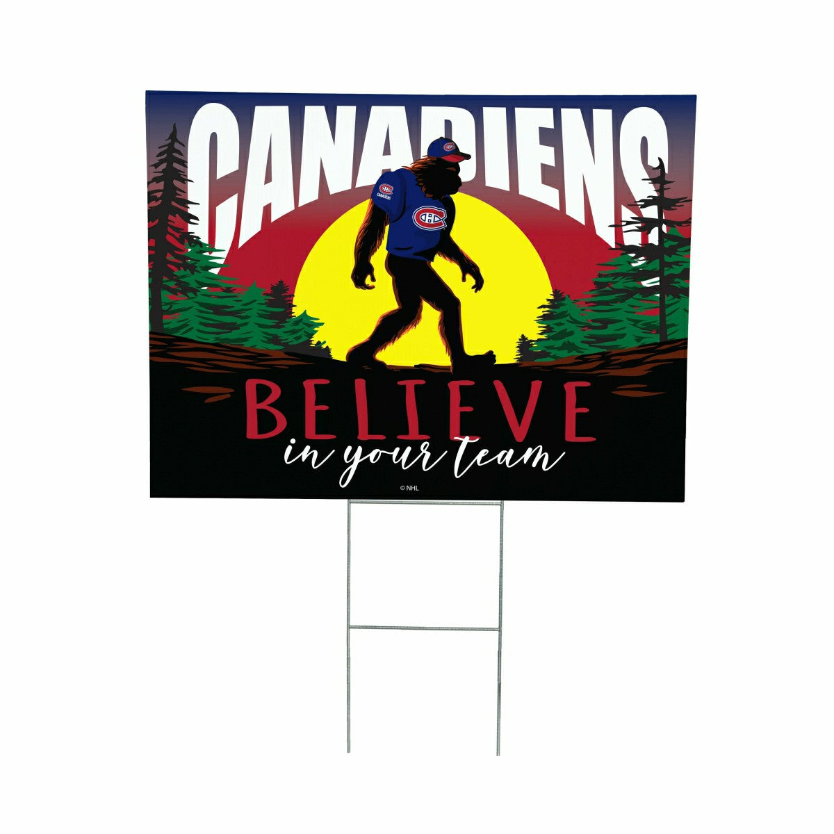 Montreal Canadiens Yard Sign, Bigfoot, NHL, Home