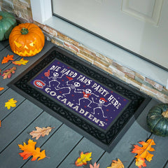 Montreal Canadiens Flocked Coir Halloween Sassafras Switch Mat, 22"x10, NHL