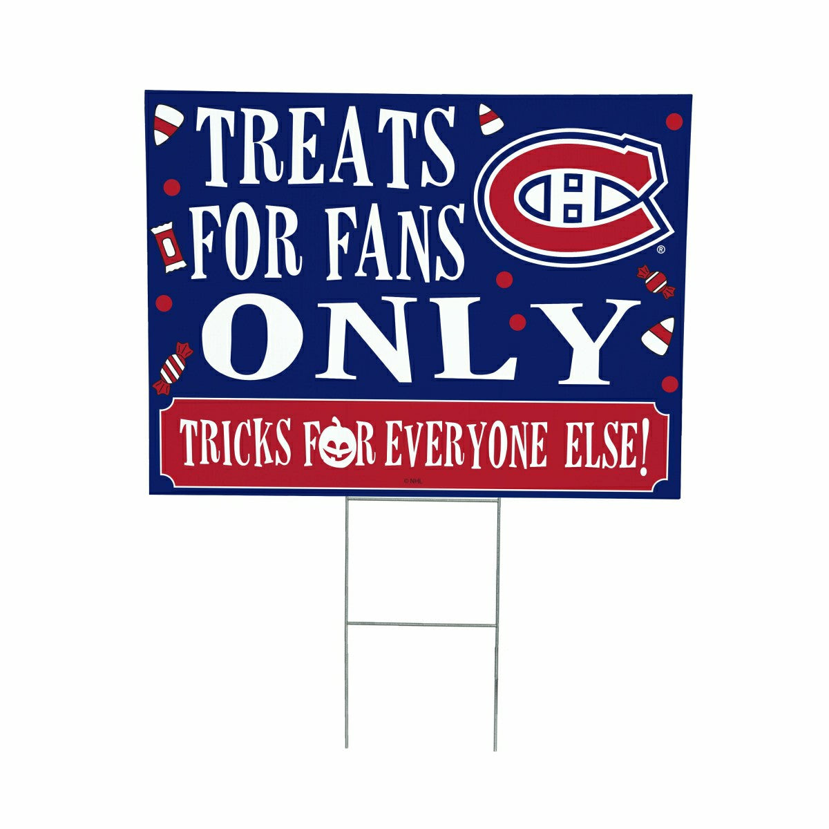 Montreal Canadiens Yard Sign, Halloween Treats for Fans, NHL, Home