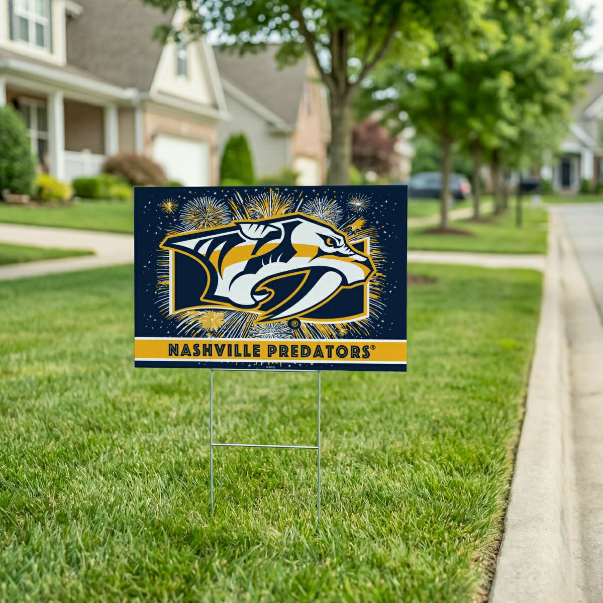 Nashville Predators Yard Sign, Patriotic, NHL, Home