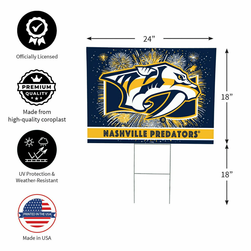 Nashville Predators Yard Sign, Patriotic, NHL, Home