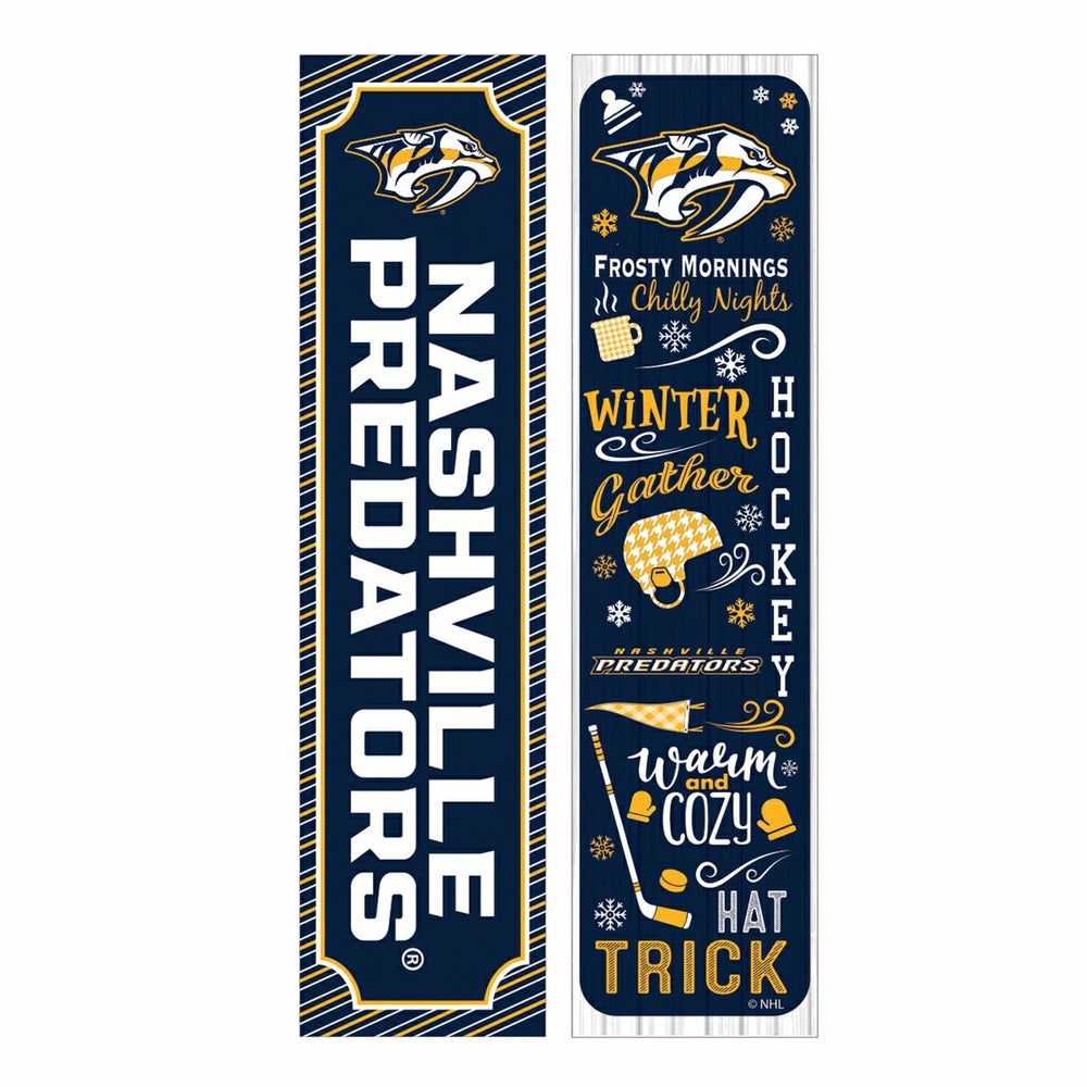 Nashville Predators 46" Double Sided Leaner, Winter Seasonal, NHL, Home
