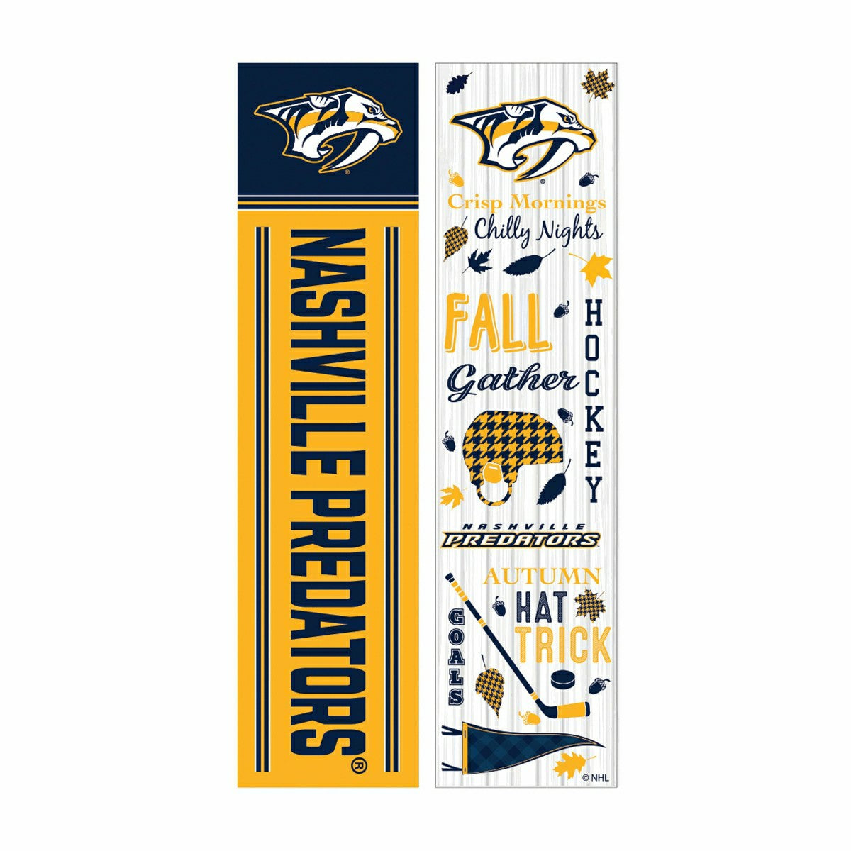 Nashville Predators 46" Double Sided Leaner, Fall Seasonal, NHL, Home