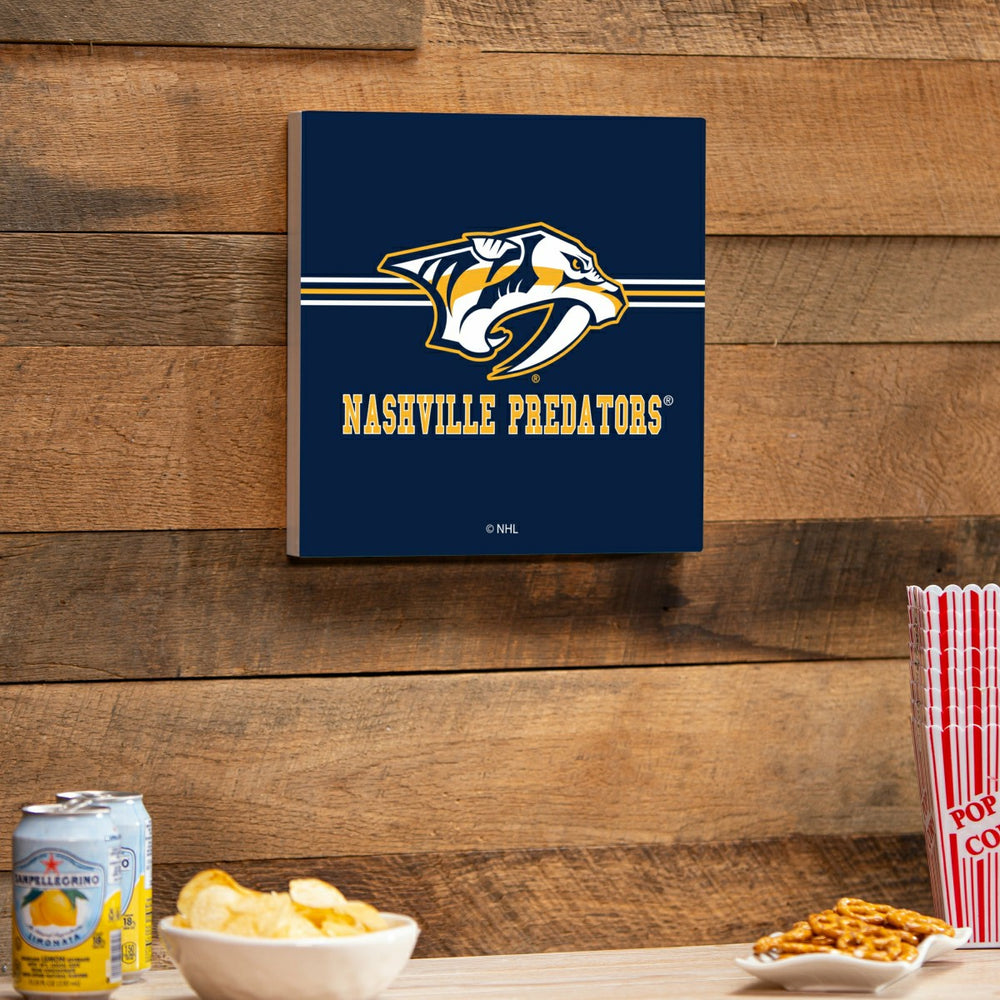 Nashville Predators Wood Wall Sign, 12x12, NHL, Home
