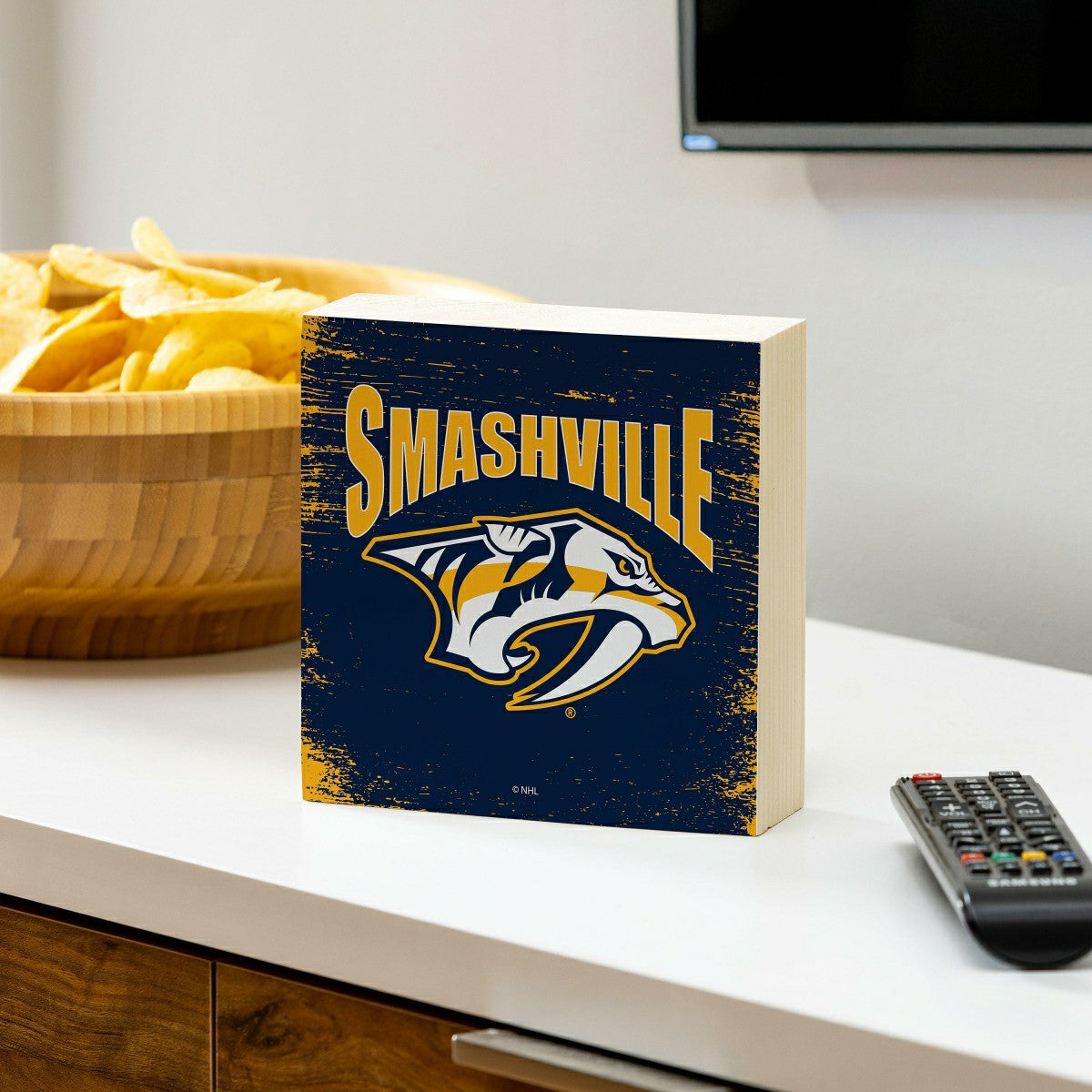Nashville Predators Plock, Down Home Fans, 6x6, NHL, Home
