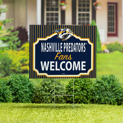 Nashville Predators Coroplast Yard Sign, "Fans Welcome", NHL, Home