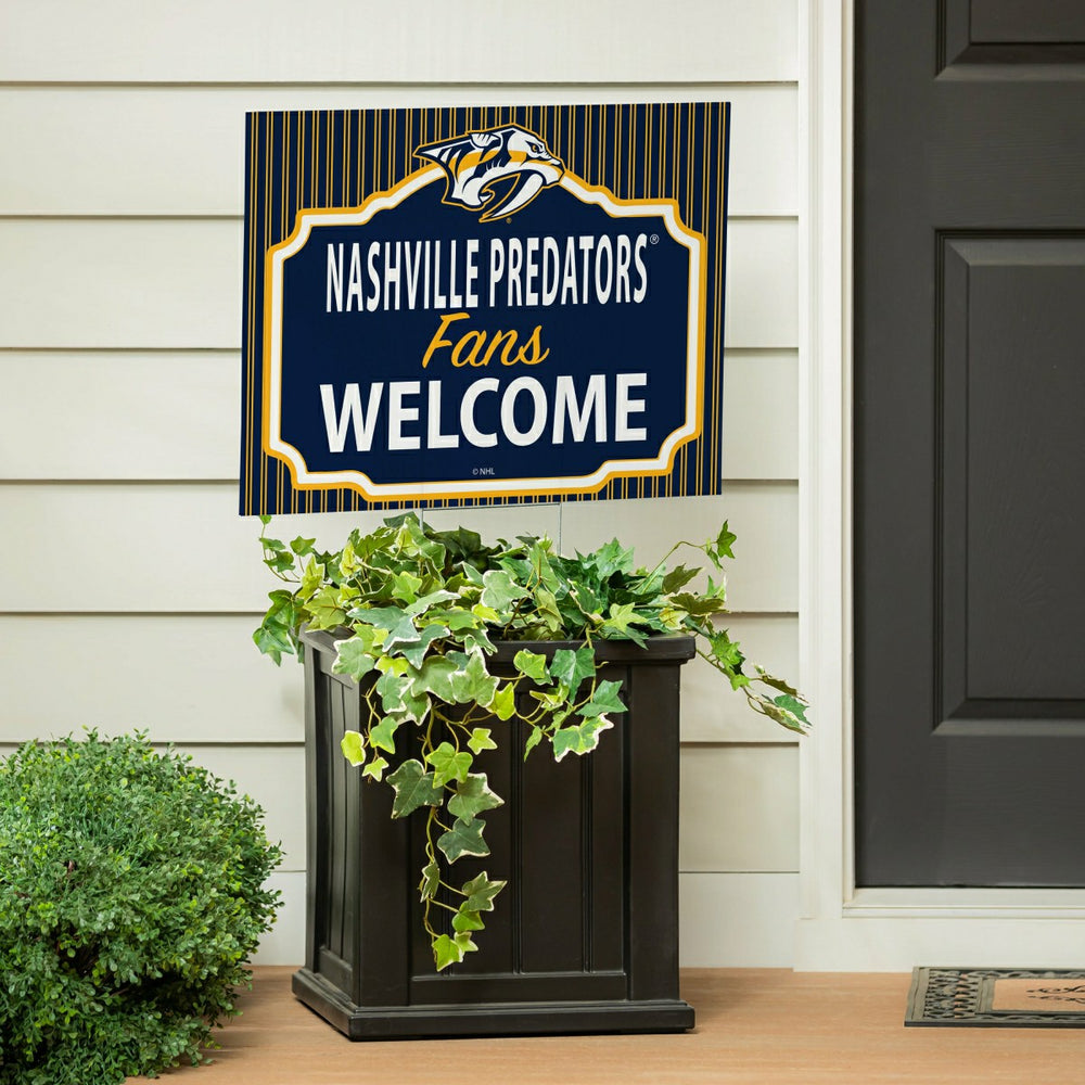 Nashville Predators Coroplast Yard Sign, "Fans Welcome", NHL, Home